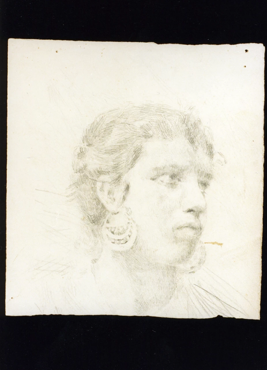Francesco Paolo Michetti - 180, ritratto femminile, Certosa di san Martino, Napoli